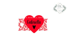 Load image into Gallery viewer, Valentine's Themed Name Plate for Stanley H2O Tumbler 30oz OR 40oz