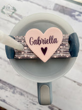 Load image into Gallery viewer, Valentine's Themed Name Plate for Stanley H2O Tumbler 30oz OR 40oz