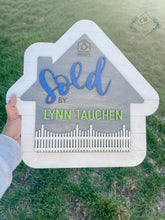 Load image into Gallery viewer, Realtor "Sold" House Shape Sign