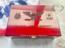 Load image into Gallery viewer, Engraved Cherry Wood Gift Box/Coin Box