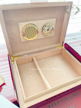 Load image into Gallery viewer, Engraved Cherry Rosewood Cigar Humidor