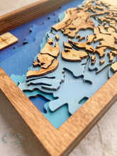 Load image into Gallery viewer, Layered Marco Island, Florida Art Piece