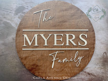 Load image into Gallery viewer, Personalized Wood "Family Name" Sign