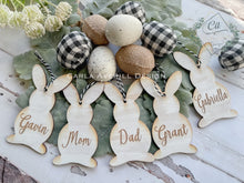 Load image into Gallery viewer, Personalized Easter Bunny Tag with twine