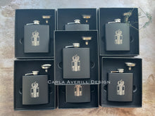 Load image into Gallery viewer, Engraved Flask with Military Crest Gift Set