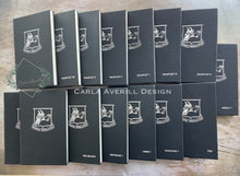 Load image into Gallery viewer, Engraved Leatherette Vegan Journal with Unit Crest and Call Sign
