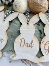 Load image into Gallery viewer, Personalized Easter Bunny Tag with twine