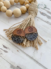 Load image into Gallery viewer, Monogrammed Wood Engraved Leopard Earrings