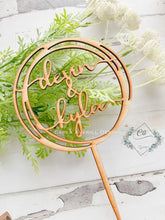 Load image into Gallery viewer, Personalized Wood Wedding Cake Topper