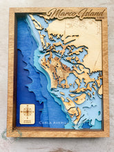 Load image into Gallery viewer, Layered Marco Island, Florida Art Piece