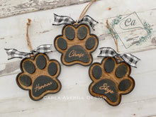 Load image into Gallery viewer, Personalized Paw Print Ornament
