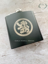 Load image into Gallery viewer, Engraved Flask with Military Crest Gift Set