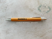 Load image into Gallery viewer, Personalized Bamboo Vegan Leatherette Pen