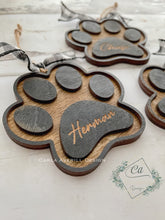 Load image into Gallery viewer, Personalized Paw Print Ornament
