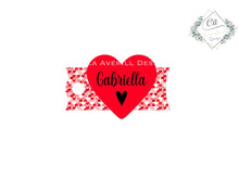 Load image into Gallery viewer, Valentine&#39;s Themed Name Plate for Stanley H2O Tumbler 30oz OR 40oz
