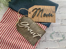 Load image into Gallery viewer, Personalized Wood Gift Tag/Stocking Name
