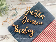 Load image into Gallery viewer, Laser Cut Wood Stocking Name
