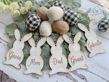 Load image into Gallery viewer, Personalized Easter Bunny Tag with twine
