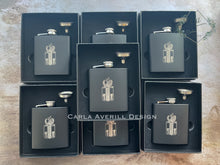 Load image into Gallery viewer, Engraved Flask with Military Crest Gift Set

