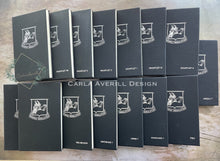 Load image into Gallery viewer, Engraved Leatherette Vegan Journal with Unit Crest and Call Sign
