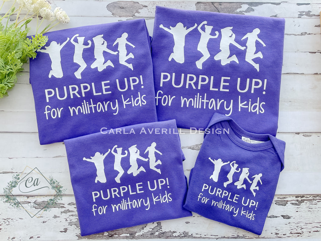 Purple Up! for military kids tee