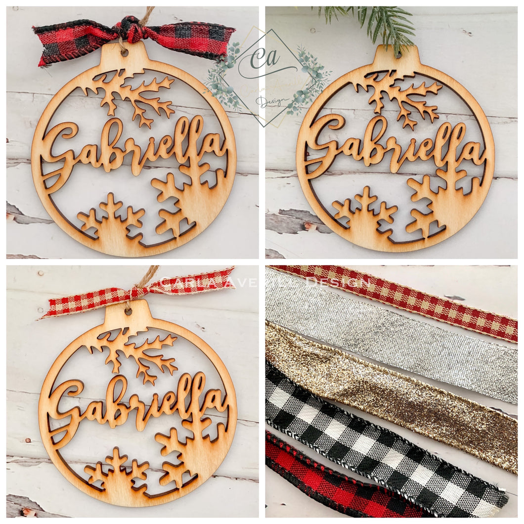 Personalized Laser Cut Name Ornament